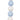 Attache-tétine en bois, bleu pastel
