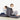 Matelas plié, simple, gris-bleu (4 capables)