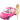 Barbie Fiat 500 avec poupée - rose