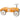 Walk-car en métal - orange vintage